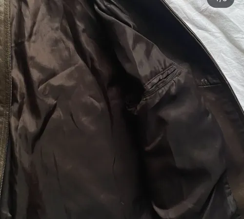 Veste cuire Marron 