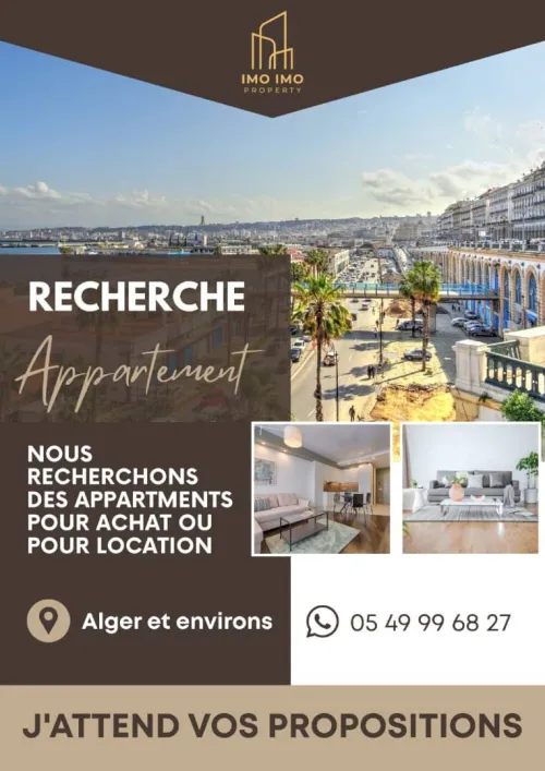 Cherche achat Appartement Alger Alger centre