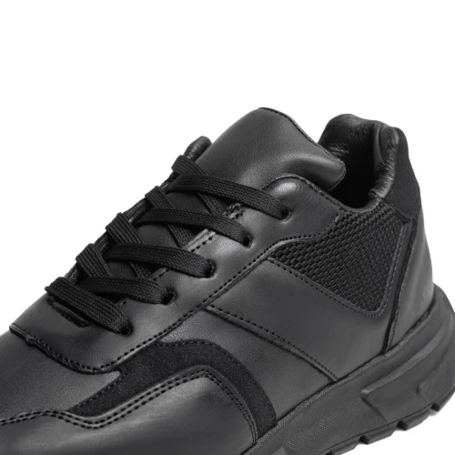 Basquette homme black cuir