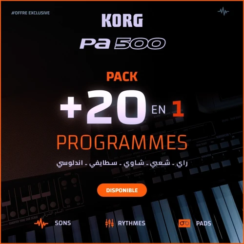 Meilleur Pack (SETS) Korg PA500 +20 Programmes Professionnels - Algériens // Maghrébins // Orientaux