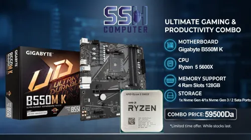 Kit upgrade Ryzen 5 5600x + Gigabyte B550M K