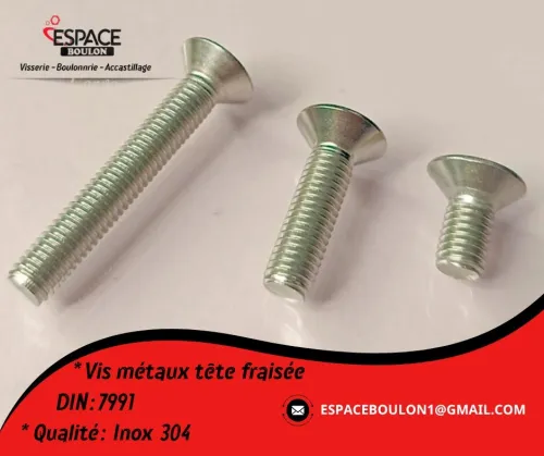 Vis métaux INOX tête fraisée - FHC