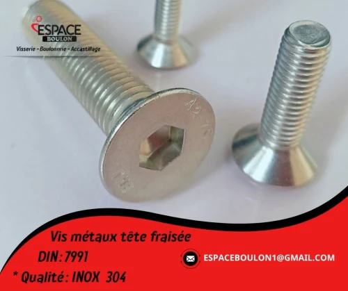 Vis métaux INOX tête fraisée - FHC