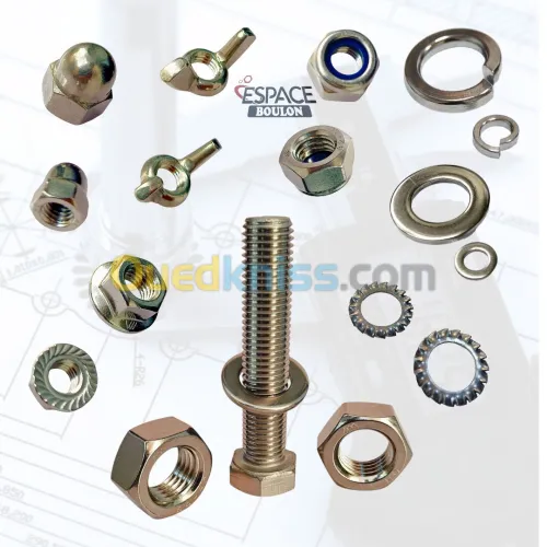 BOULON -ECROUS -RONDELLES - Tige filetée - INOX A2- 304 / A4- 316 