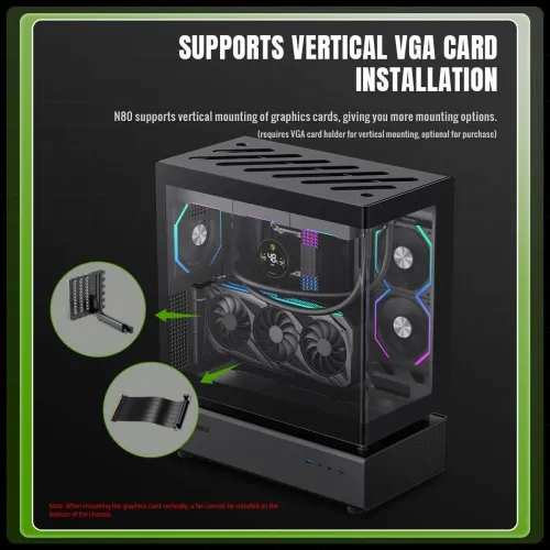 CASE GameMax N80 Mid-Tower Dual Chamber BLACK/WHITE
