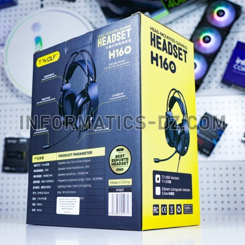 T-WOLF H160 Gaming Headset RGB Stereo Headphones