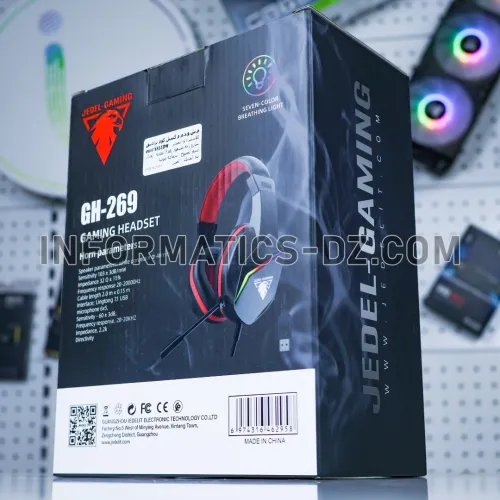 Jedel GH-269 USB 7.1 Gaming Headset With Microphone RGB