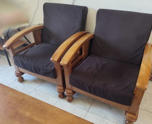 Salon 5 places avec table basse (structure bois hêtre)