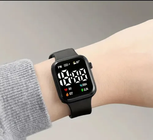 Montre Digitale LED avec un Design en Forme de Cœur, Convient aux Hommes et aux Femmes
