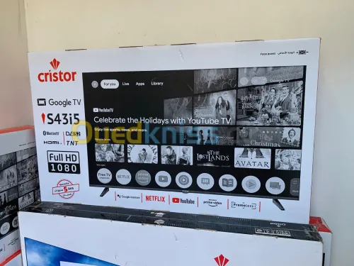 GOOGLE TV Cristor 43 ( démo intégré 12 mois serveur / 12 mois iptv )