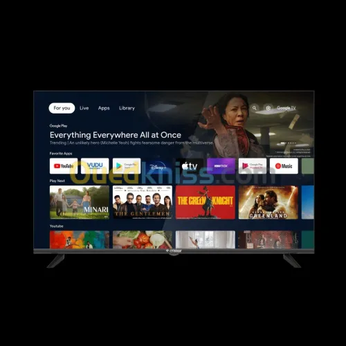 CRISTOR GOOGLE TV 32 pouces + DEMO + 12 mois SERVEUR + 12 mois IPTV 