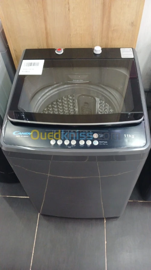 MACHINE A LAVER CANDY TOP LOADING 11KG/MOTEUR UNIVERSEL /DARK SILVER 2 ANS DE GARANTIE