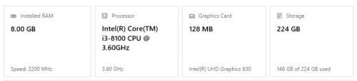 PC i3-8100 RAM-8GB
