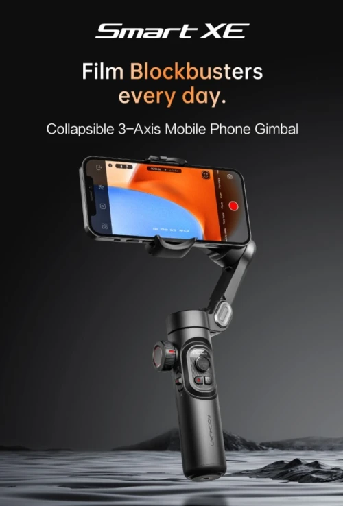 Stabilisateur gimbal smartphone téléphone 3 axes avec télécommande control a distance tripier