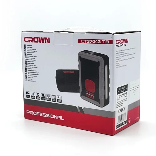 ضاغط هواء اطارات السيارة مع بوستر بطارية أصلي من CROWN موديل CT37043TB