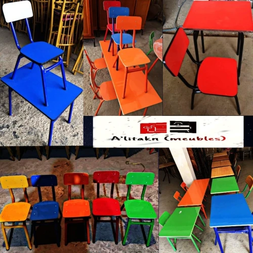 chaise et table scolaire 
