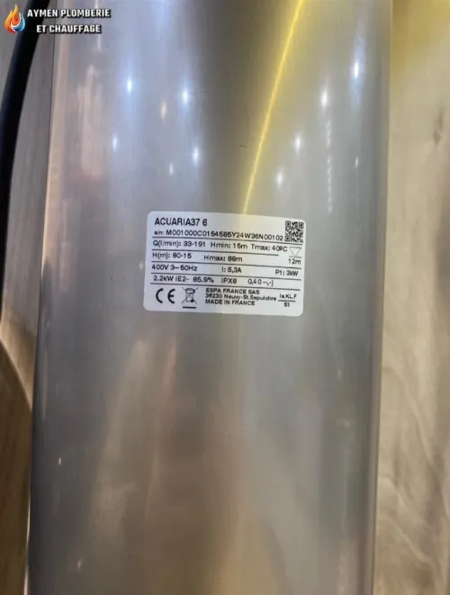 POMPE IMMERGE ACUARIA 37 6M A H88 ESPA