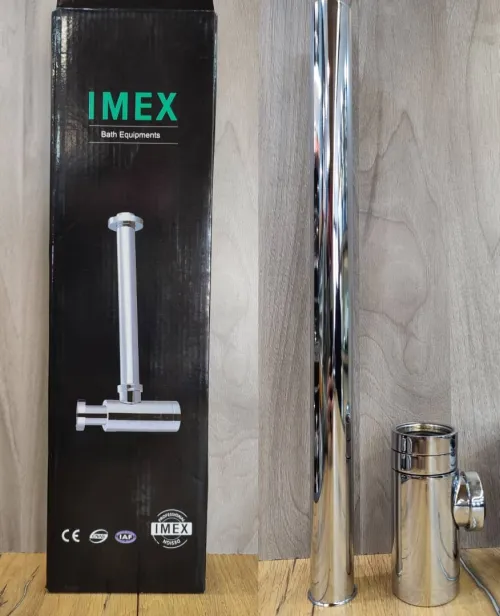 SIPHON LAVABO INOX ROND CHROME IMEX