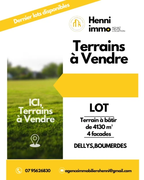 Vente Terrain Boumerdès Dellys