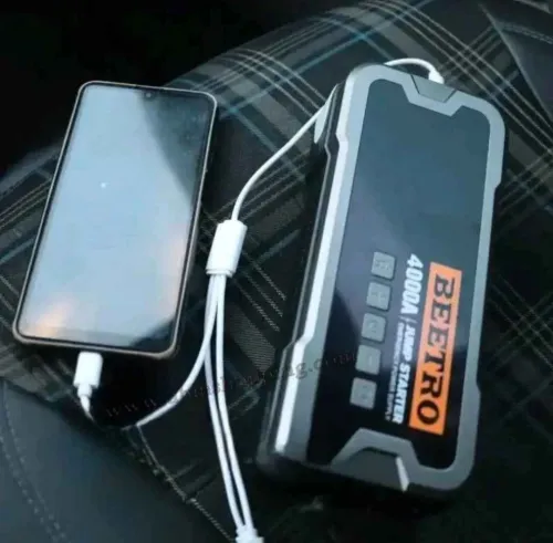 Booster batterie 4 in1 4000A, compresseur 10 Bar, Power Bank 24000 mAh et lamp torche 3 positions av