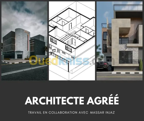Architecte agréé - Bureau d'étude en architecture (Villas modernes - Résidences )