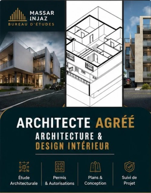 Architecte agréé - Bureau d'étude en architecture (Villas modernes - Résidences )