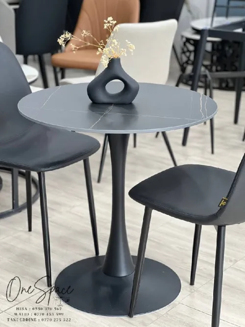 Table Bistrot Ronde Design Pied Central Moderne pour Café & Restaurant