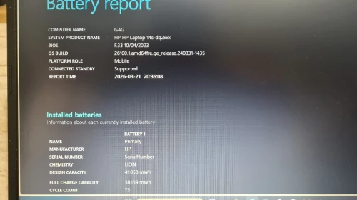 Hp Laptop 14s- ssd i3 11e Générations