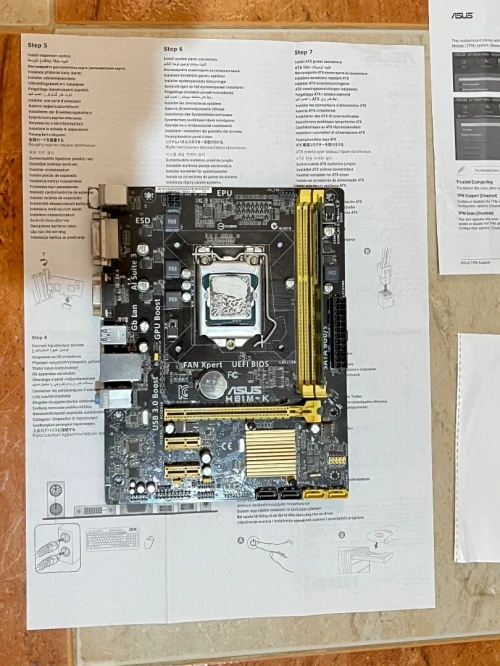Carte mère Asus h81m-k avec processeur et ram