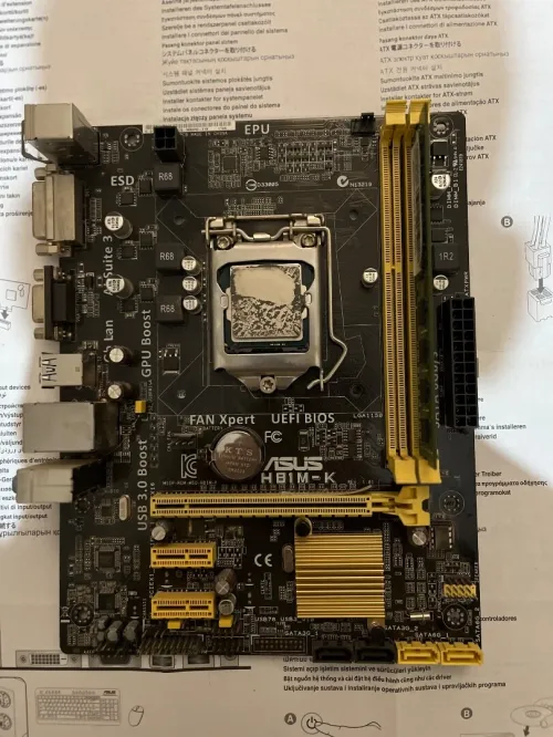 Carte mère Asus h81m-k avec processeur et ram