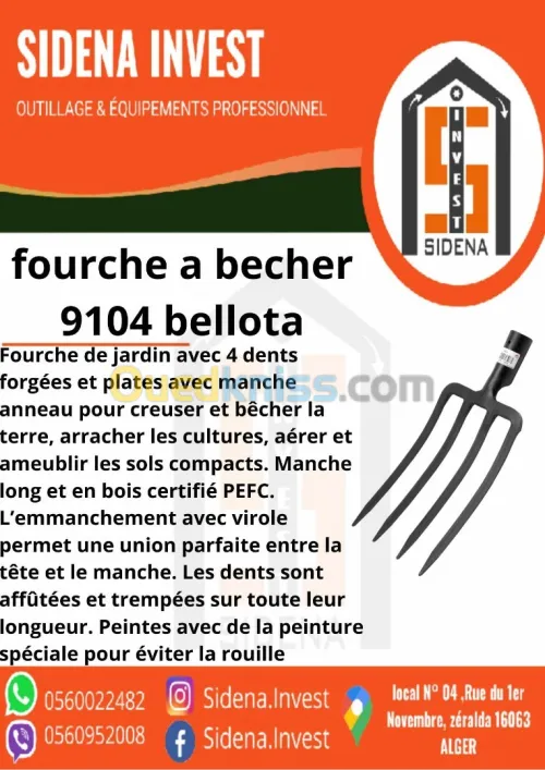 fourche a becher 9104 bellota