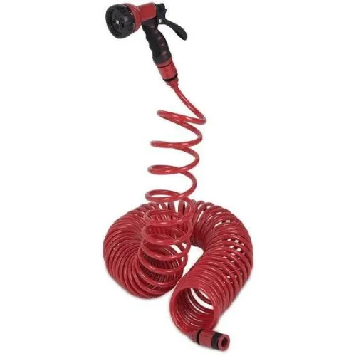 tuyau d'arrosage flexible 15m avec pistolet de pulvérisation et raccords KREATOR