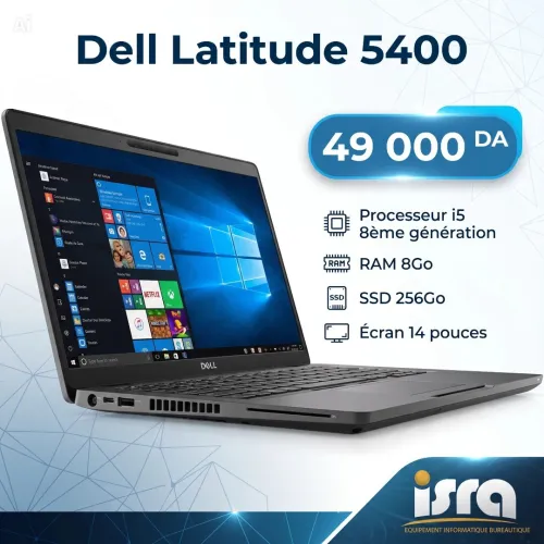 PORTABLE DELL LATITUDE I5 8GEN 5400 8GO SSD 256GB 14" + CHARGEUR D'ORIGINE