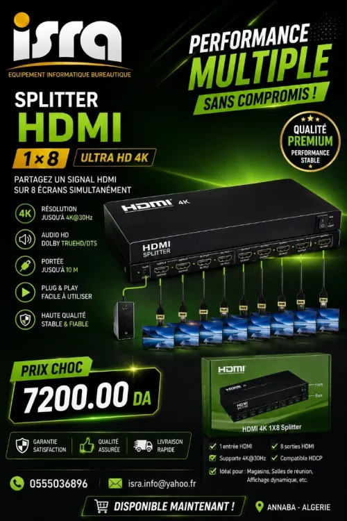 SPLITTER HDMI 08 SORTIES 4K*2K