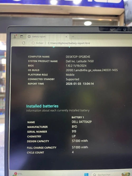 Dell latitude 7450 ultra 7 165U Vpro 512GB 16GB CYCLE 4