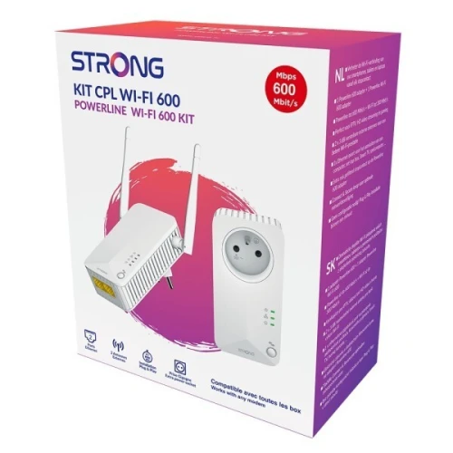 STRONG POWERLWF600DUO Adaptateur CPL 2xLAN/WiFi 600Mbps
