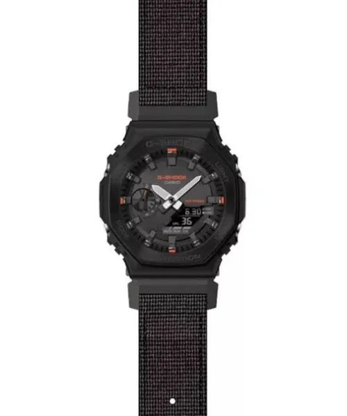 Montre homme casio g shock metal original gm2100cb-er double bracelet orange et noir 