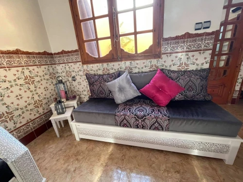 Salon Marocain Luxe En Bois Rouge Originale