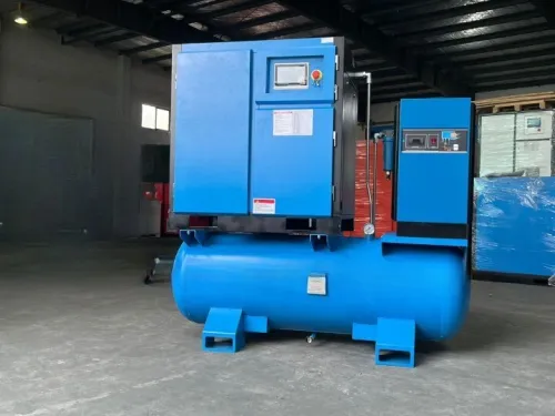 Compresseur à vis 15kW, 20HP, 16 bars Intégré avec groupe vis, réservoir, sécheur, 04 filtres