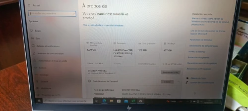 HP elitebook 830 G7 i5 10eme géné 13" 8g 512g