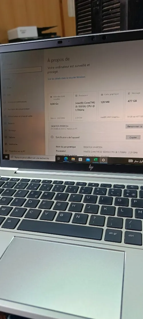 HP elitebook 830 G7 i5 10eme géné 13" 8g 512g