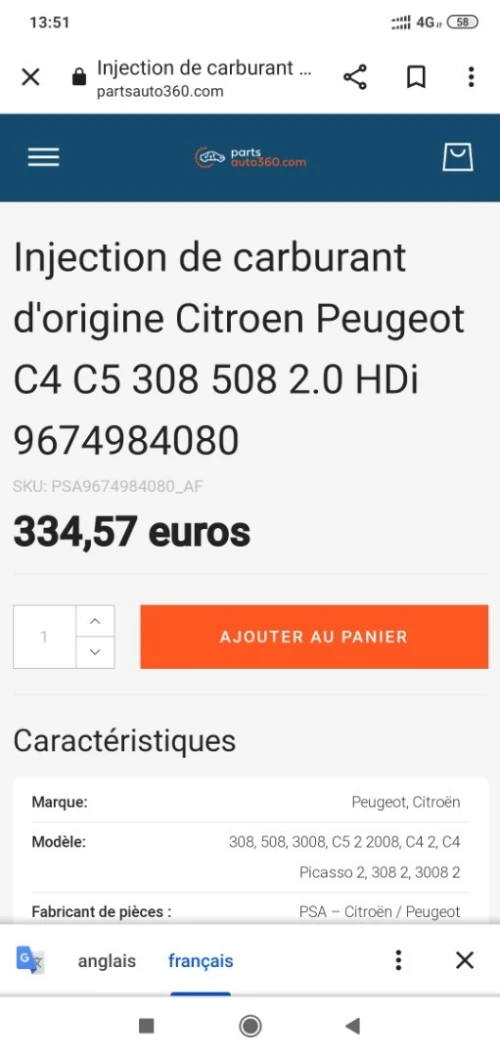 Injecteur delfi d'origine Jumpy Expert  C4 Picasso boxer 3 C5 2.0 HDi Jdid neuf 💯💓  