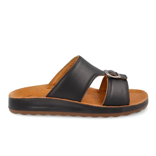 Synthetic Man Slipper Black