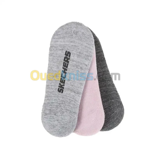 3Pk Womens 1/2 Terry Super No Show Pink / Grey