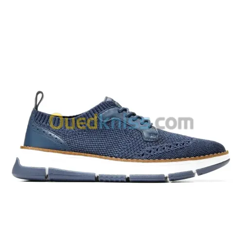Zerogrand Revel Stitchlite Oxfords Navy Blazer And Big Dipper Knit Leather White