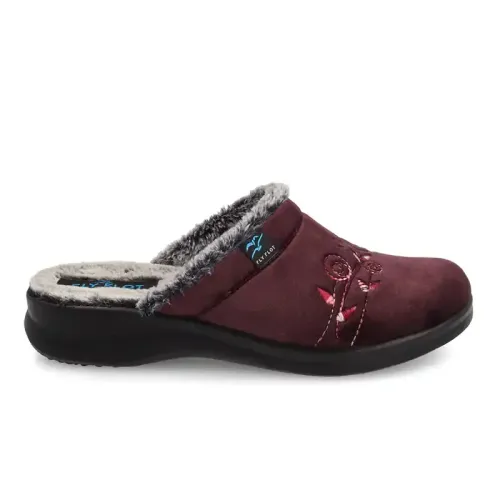 Cloth Woman Slipper Plum