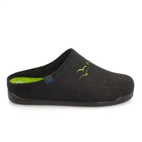 Cloth Man Slipper Black