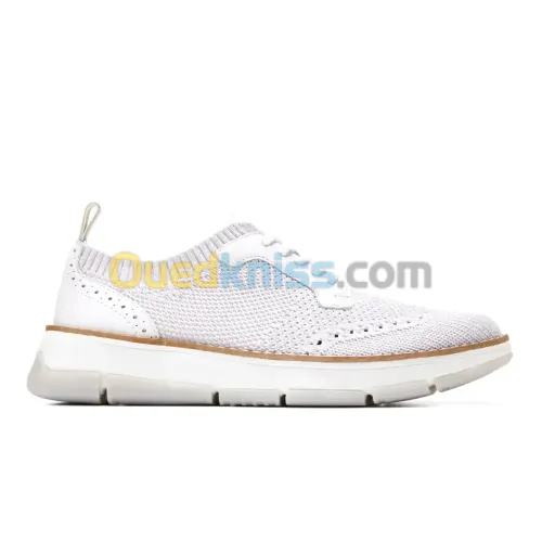 Zerogrand Revel Stitchlite Oxfords Harbor Mist & White Knit Leather White