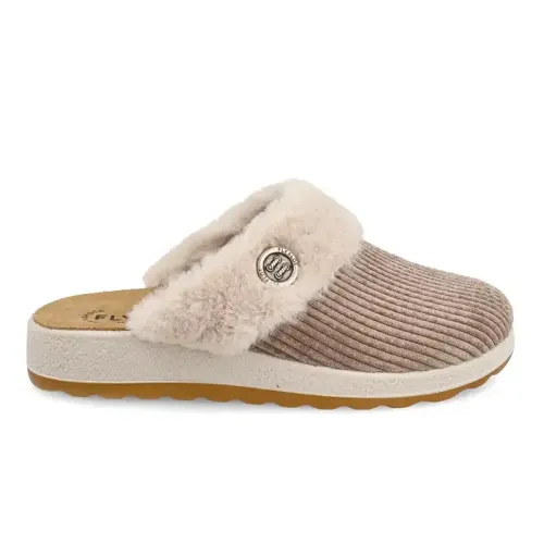 Cloth Woman Slipper Taupe