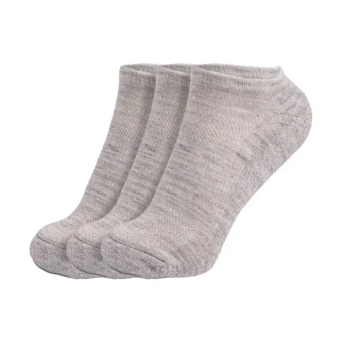 3Pk Mens 1/2 Terry Super No Show Grey / Multi